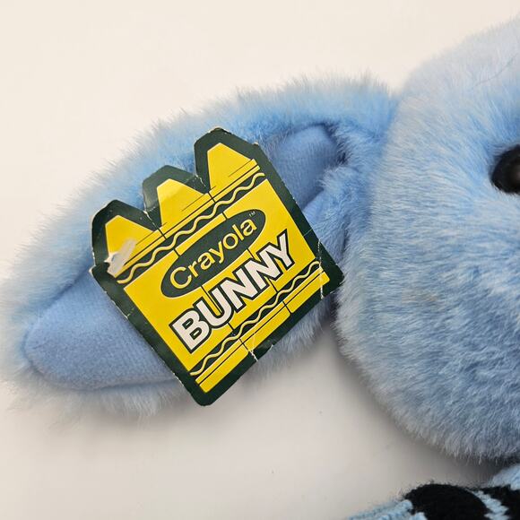 Vintage 1987 Heartline Crayola Blue Bunny Rabbit Stuffed Animal Plush 13”  NEW - Picture 4 of 6